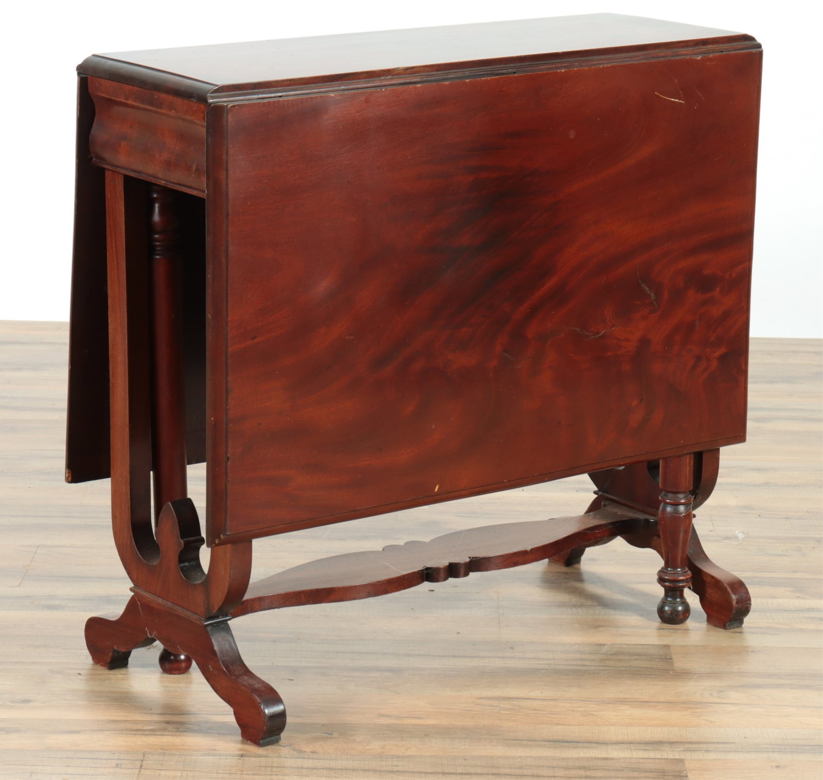 American Victorian Mahogany Sunderland Table, Late: American Victorian Mahogany Sunderland Table, Late 19th C. 29.25" H x 12" W x 32" D Property from the estates of Thomas Johnson Hubbard and Anne Attfield Hubbard of Bronxville NY and Cornwall CT. Tom