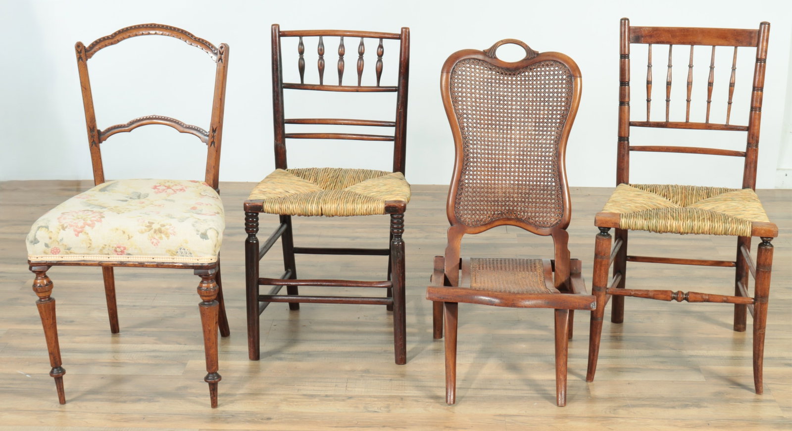 Four Chairs Victorian, English, Folding Cane (1 of 5)