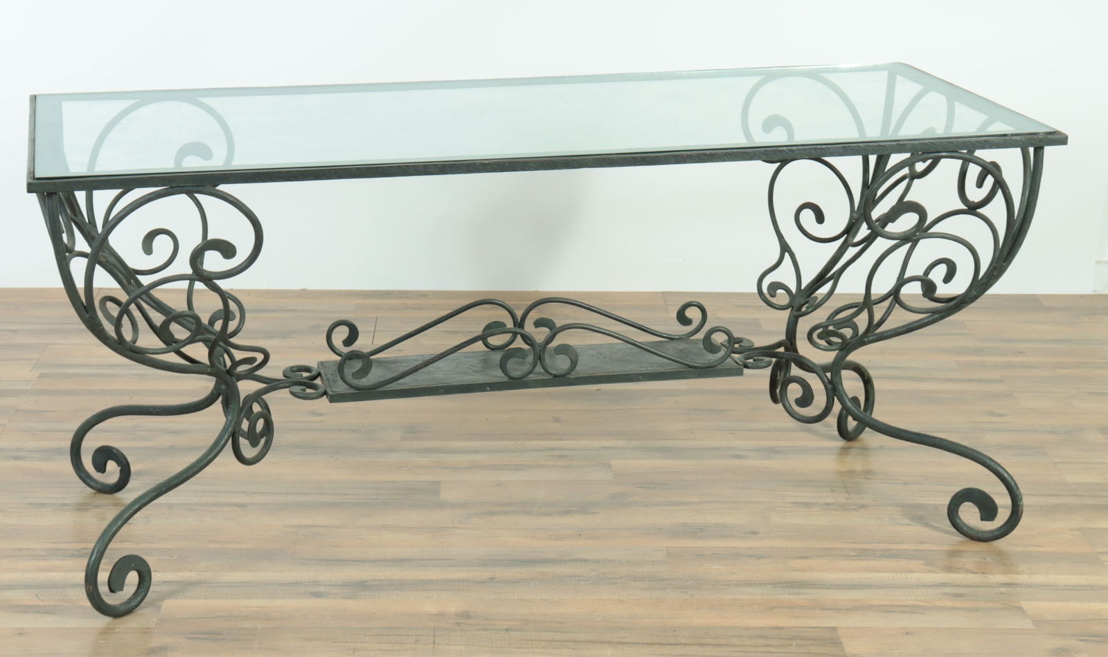 Rococo Style Green Painted Iron Garden Table (1 of 6)