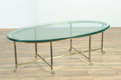 LaBarge Style Brass Coffee Table