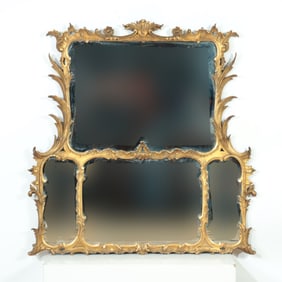 George III Style Giltwood Overmantel Mirror