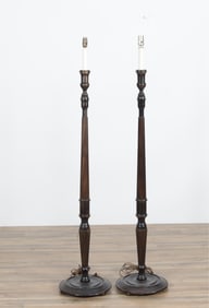 Pair of Ralph Lauren Style Black Floor Lamps
