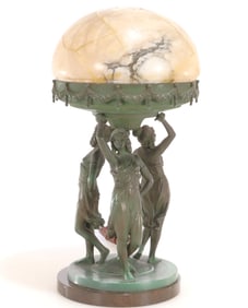 German Three Graces Figural Lamp