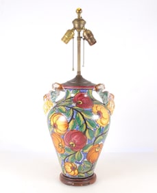 Majolica Vase as Lamp