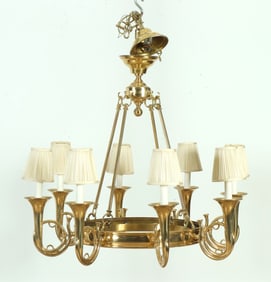 Classical Style Brass Trumpet Chandelier