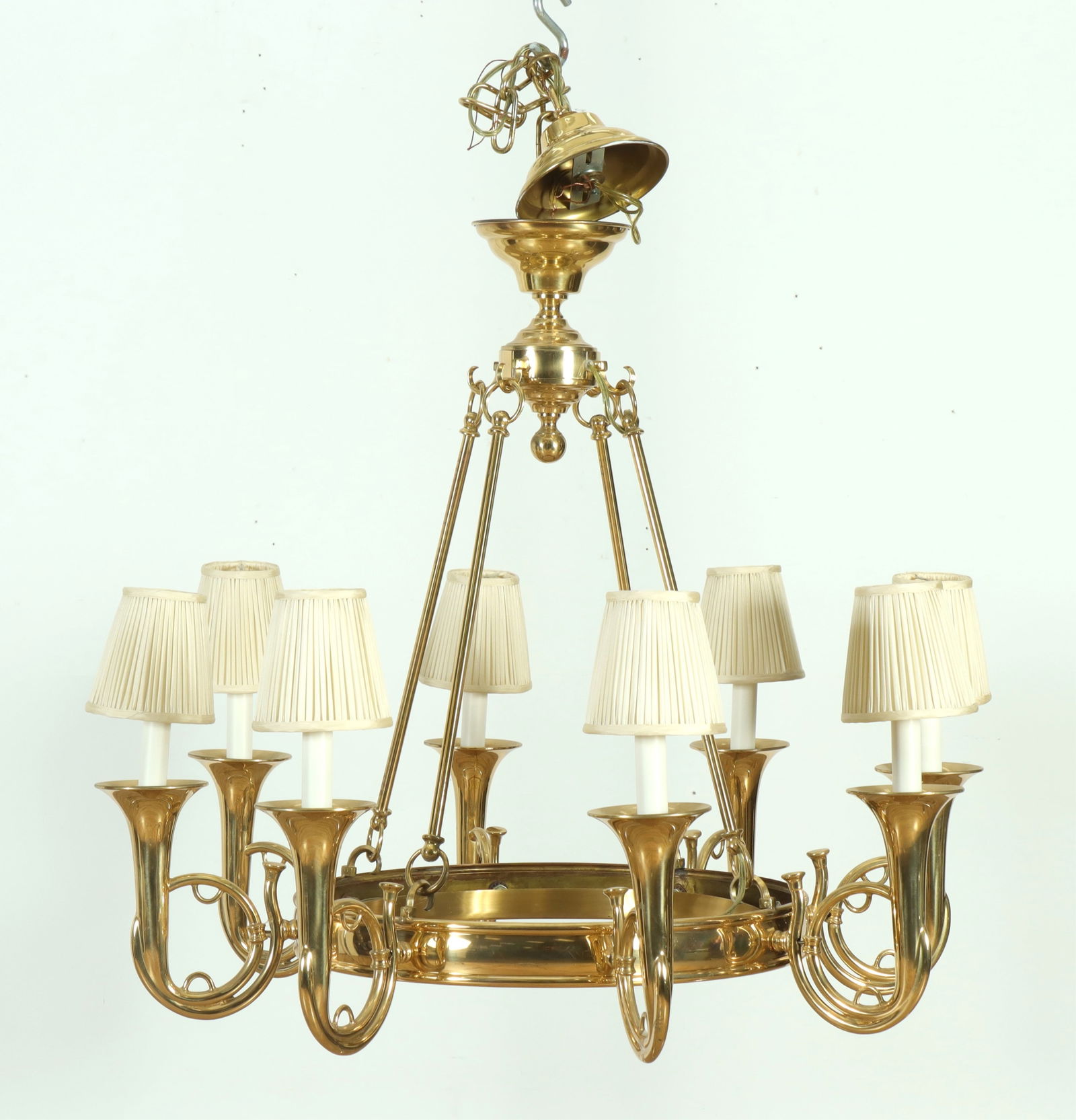 Classical Style Brass Trumpet Chandelier (1 of 4)