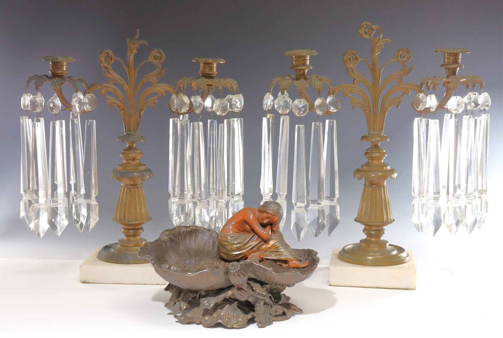 Pair of Classical Candelabra & Coupe (1 of 9)