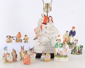 Group of English Pottery Animals & Figures