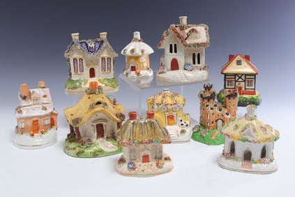 Group of Staffordshire Pastille Burners, 19th C