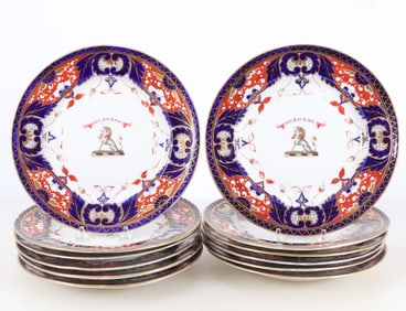 Chamberlain Worcester Imari Dinner Plates
