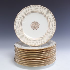 11 Mintons Tiffany & 5 Limoges Porcelain Plates