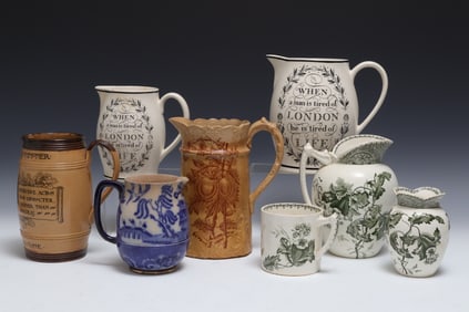 Group of English Pottery Jugs & Pitchers