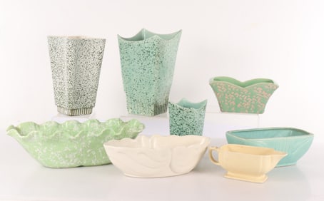 Group of Mid-Century Pottery Vases & Jardinieres