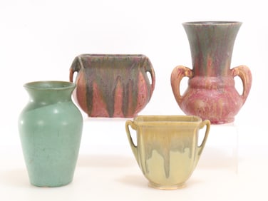 Four Roseville Pottery Vases