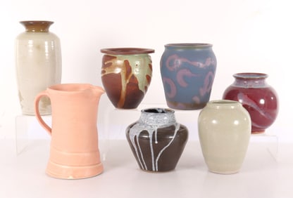 Group of Modern Art Pottery Vases & Pitcher