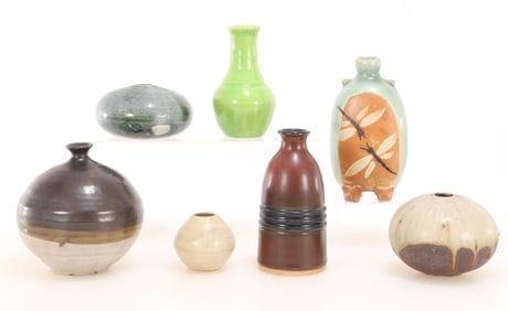 Group of Modern Art Pottery Bud Vases