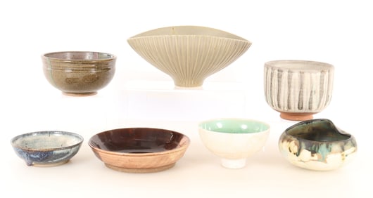 Group of Modern Art Pottery Bowls & Vases