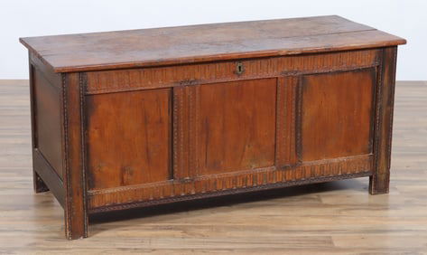 Continental Oak Paneled Coffer