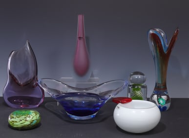Group of Modern Glass Objects