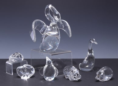 Steuben Hand Coolers and Animals