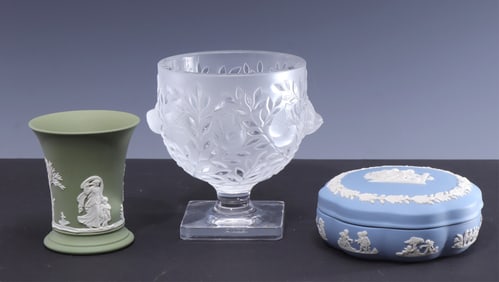 Lalique Elisabeth Bowl - Wedgwood Jasper Ware