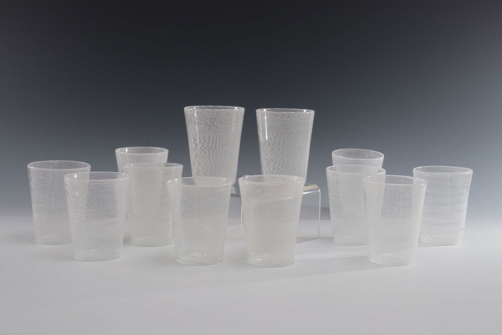 Set of 12 Murano Mezza Filigrana Tumblers (1 of 4)