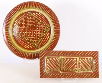 Decorated Hand Painted Mexican Terracotta