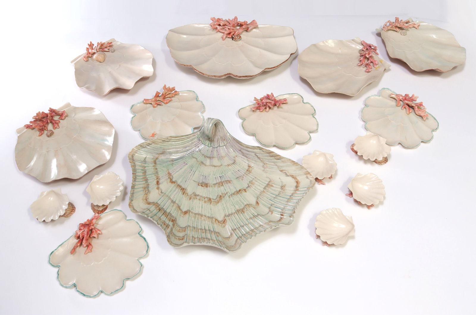 Vladinir Kanevsky Jonal Shell Dishes 20th C (1 of 12)