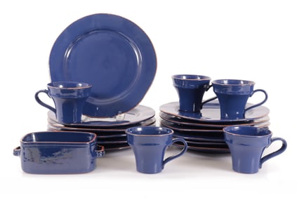 Group of Vietri Cobalt Blue Tableware