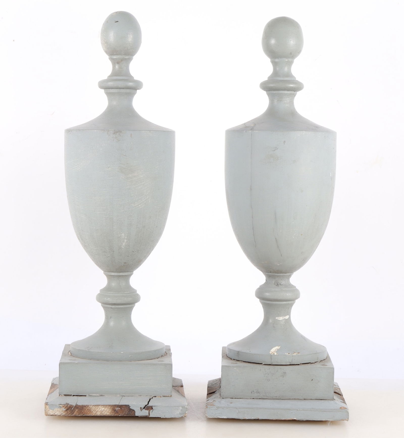 Pair Painted Wood Architectural Finials (1 of 5)