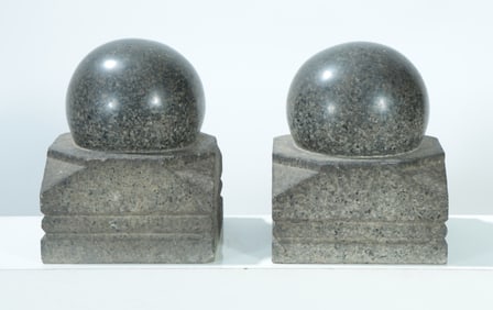 Pair of Renaissance Revival Granite Capitals, 19C