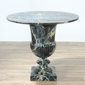 Italian Classical Faux Marble Urn Center Table