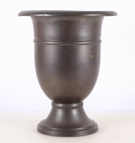 Vintage Black Metal Urn 20th C