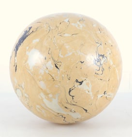 Large Cream Colored Marble Orb 20th C