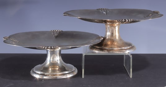 Pair of Sterling Silver Pedestal Dishes
