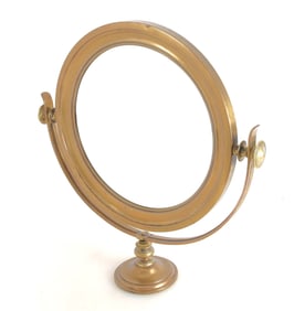 Vintage Regency Style Brass Dressing Mirror 20th C