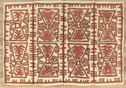 Vintage Bark Cloth Panel