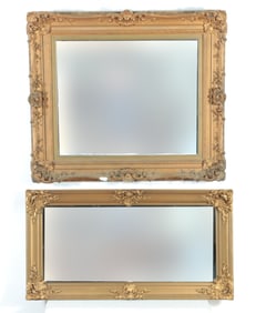 2 French Baroque Style Wood Mirrors