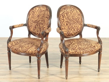 Pair of Louis XVI Style Fauteuils