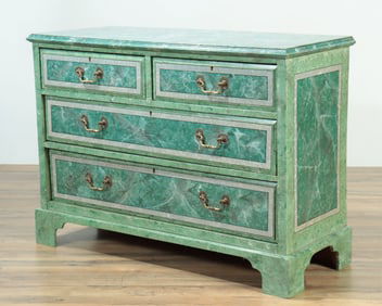 Classical Style Faux Marble Chest of Drawers, 19C