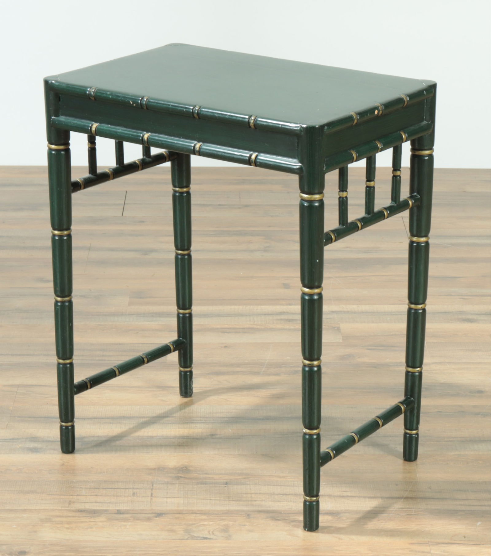 Regency Style Faux Bamboo Side Table (1 of 6)