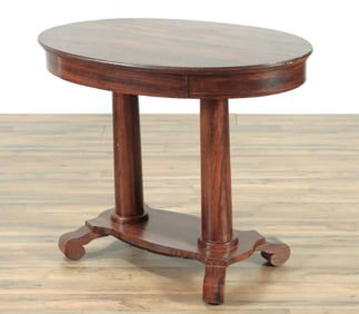American Classical Grain Painted Side Table, 19C