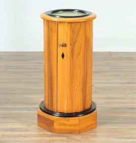 Empire Style Grain Painted Pot Cabinet