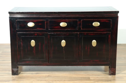 Chinese Black Lacquered Cabinet