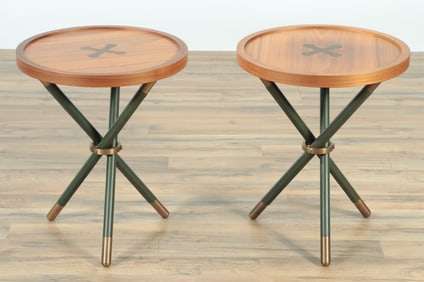 Pair of Nina Campbell Button Back Tables
