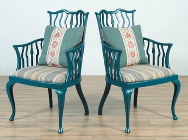Pair of Nina Campbell Archie Armchairs