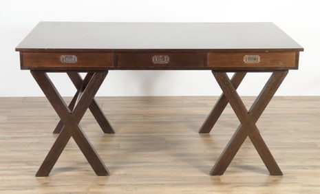 Ralph Lauren Style Walnut Campaign Desk