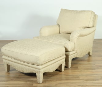 Custom Contemporary Club Chair & Ottoman