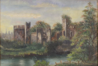 European School - Landscape w Castle O/C