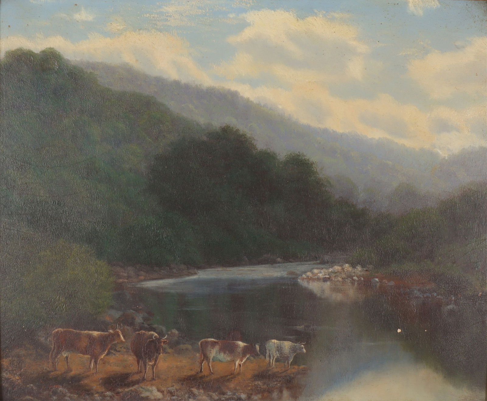 American/European School - Cattle at a River O/B (1 of 10)